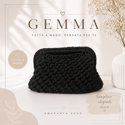 Borsa Crochet Fatta a Mano “Gemma” | Elegante, Minimal e Versatile