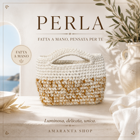 Borsa Crochet “Perla” Fatta a Mano | Luminosa e Artigianale