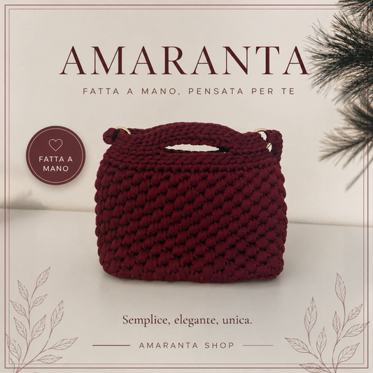 Borsa Crochet “Amaranta” Fatta a Mano | Elegante e Unica