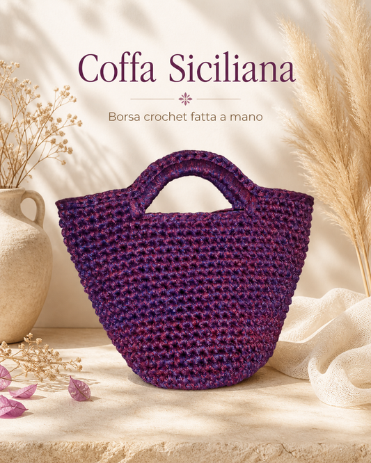 borsa crochet Coffa Siciliana fatta a mano