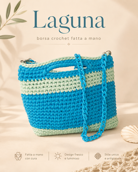 borsa crochet Laguna fatta a mano